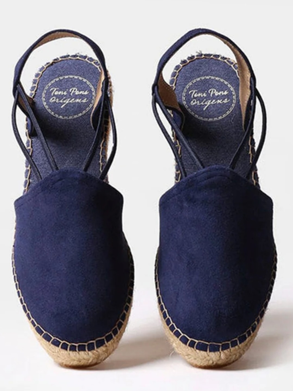 Toni Pons Navy Suede Espadrille Slingbacks